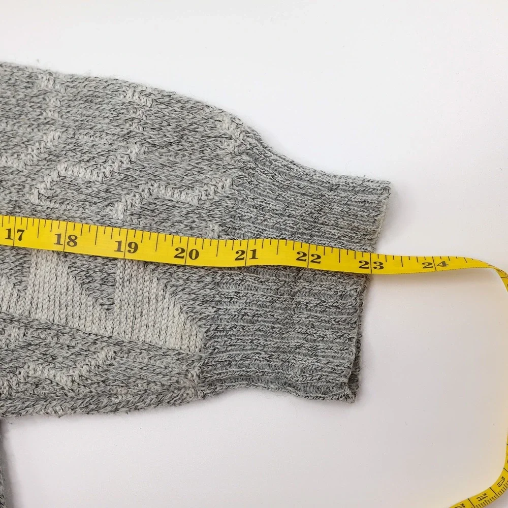 VTG Cambridge Classic Cardigan Sweater Men L Gray Fair Isle Grandpa Grunge 90's